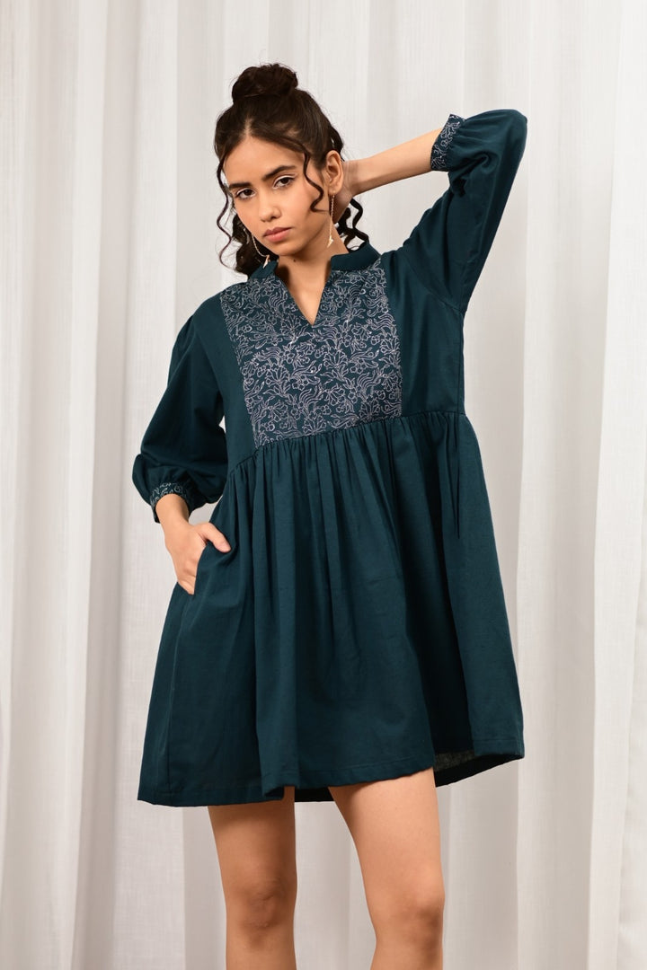 Wafa Handblock Printed Dress