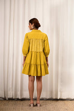 Load image into Gallery viewer, Aanchal Handblock Printed Dress - MODERN BLUE