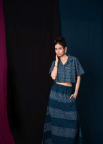 Load image into Gallery viewer, Bachpan Teal Blue Handblock Printed Shirt - MODERN BLUE