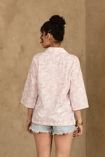 Load image into Gallery viewer, Jazba Handblock Printed Shirt - MODERN BLUE