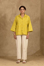 Load image into Gallery viewer, Jazba Handblock Printed Shirt - MODERN BLUE