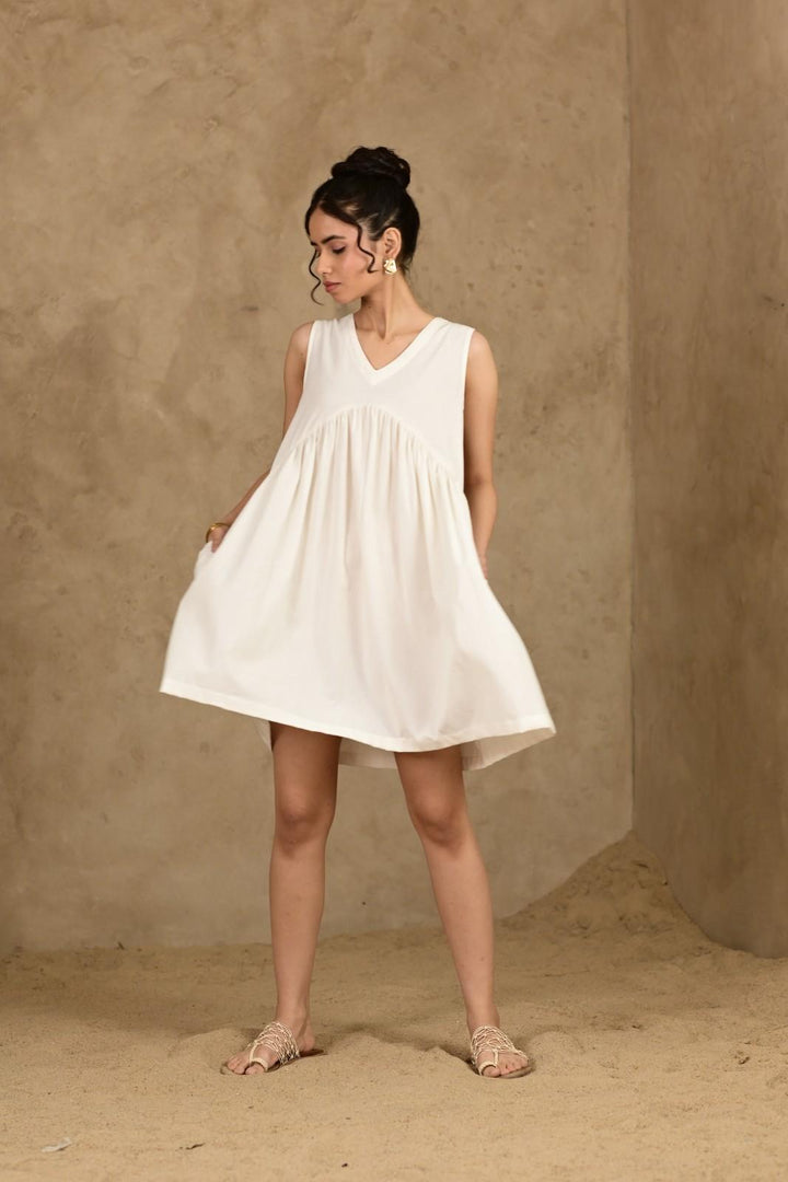 Pehchan Sleeveless Dress - MODERN BLUE
