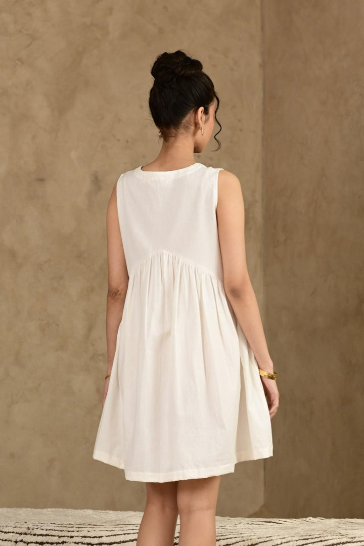 Pehchan Sleeveless Dress - MODERN BLUE