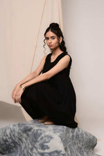 Load image into Gallery viewer, Pehchan Sleeveless Dress - MODERN BLUE