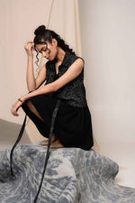 Load image into Gallery viewer, Pehchan Sleeveless Dress - MODERN BLUE