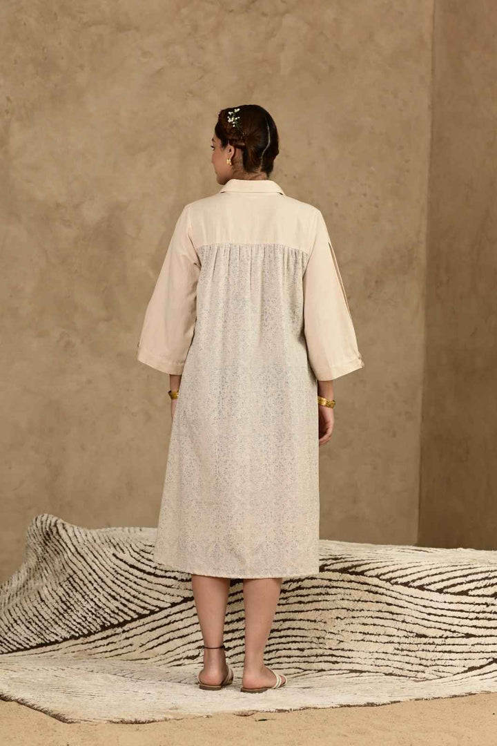 Sukoon Handblock Printed Dress - MODERN BLUE