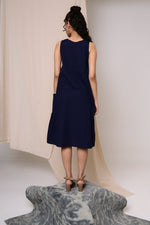 Load image into Gallery viewer, Sutra Paneled Sleeveless Dress - MODERN BLUE