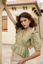 Load image into Gallery viewer, PASTEL POP top with drawstrings - MODERN BLUE