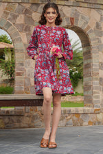 Load image into Gallery viewer, Scarlett Blossom Dress - MODERN BLUE