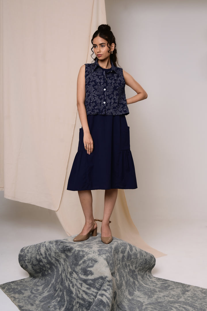 Sutra Paneled Sleeveless Dress