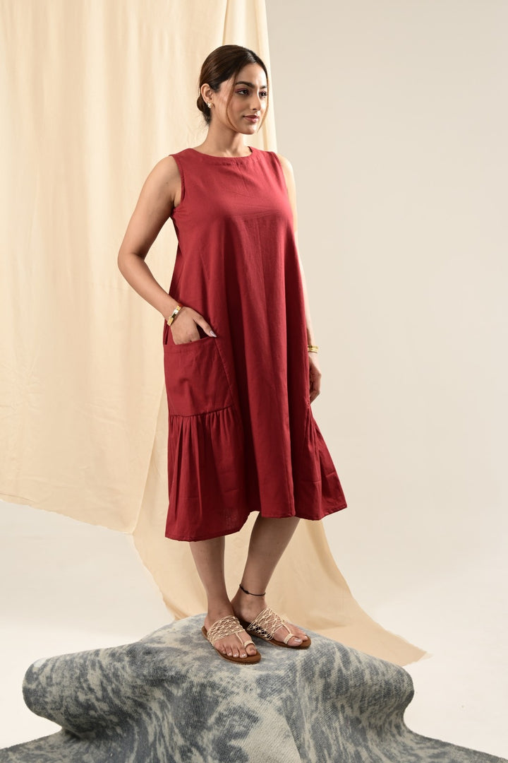 Sutra Paneled Sleeveless Dress