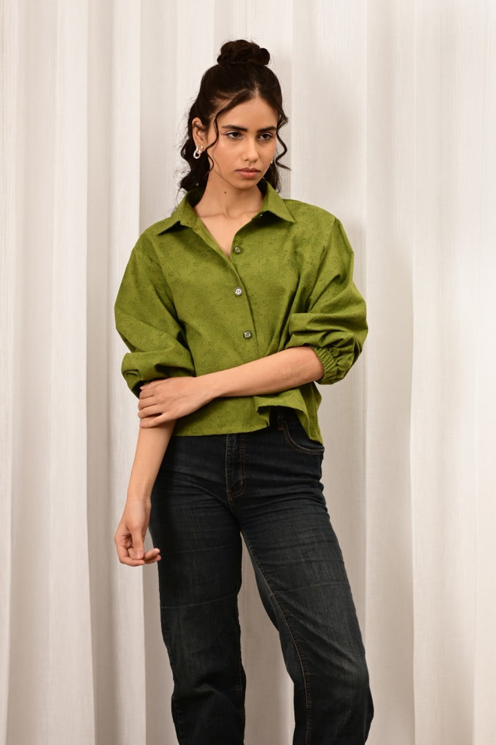 Roohani Oversized Handblock Printed Shacket
