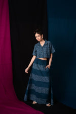 Load image into Gallery viewer, Bachpan Teal Blue Handblock Printed Shirt - MODERN BLUE

