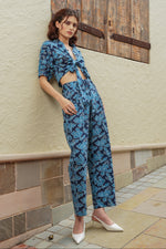 Load image into Gallery viewer, Indigo Petal Wrap Top - MODERN BLUE
