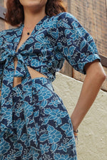 Load image into Gallery viewer, Indigo Petal Wrap Top - MODERN BLUE
