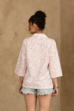 Load image into Gallery viewer, Jazba Handblock Printed Shirt - MODERN BLUE
