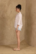 Load image into Gallery viewer, Jazba Handblock Printed Shirt - MODERN BLUE
