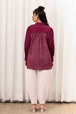 Load image into Gallery viewer, Meher Handblock Printed Shirt - MODERN BLUE

