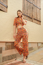 Load image into Gallery viewer, Peach Perfect Wrap Top - MODERN BLUE
