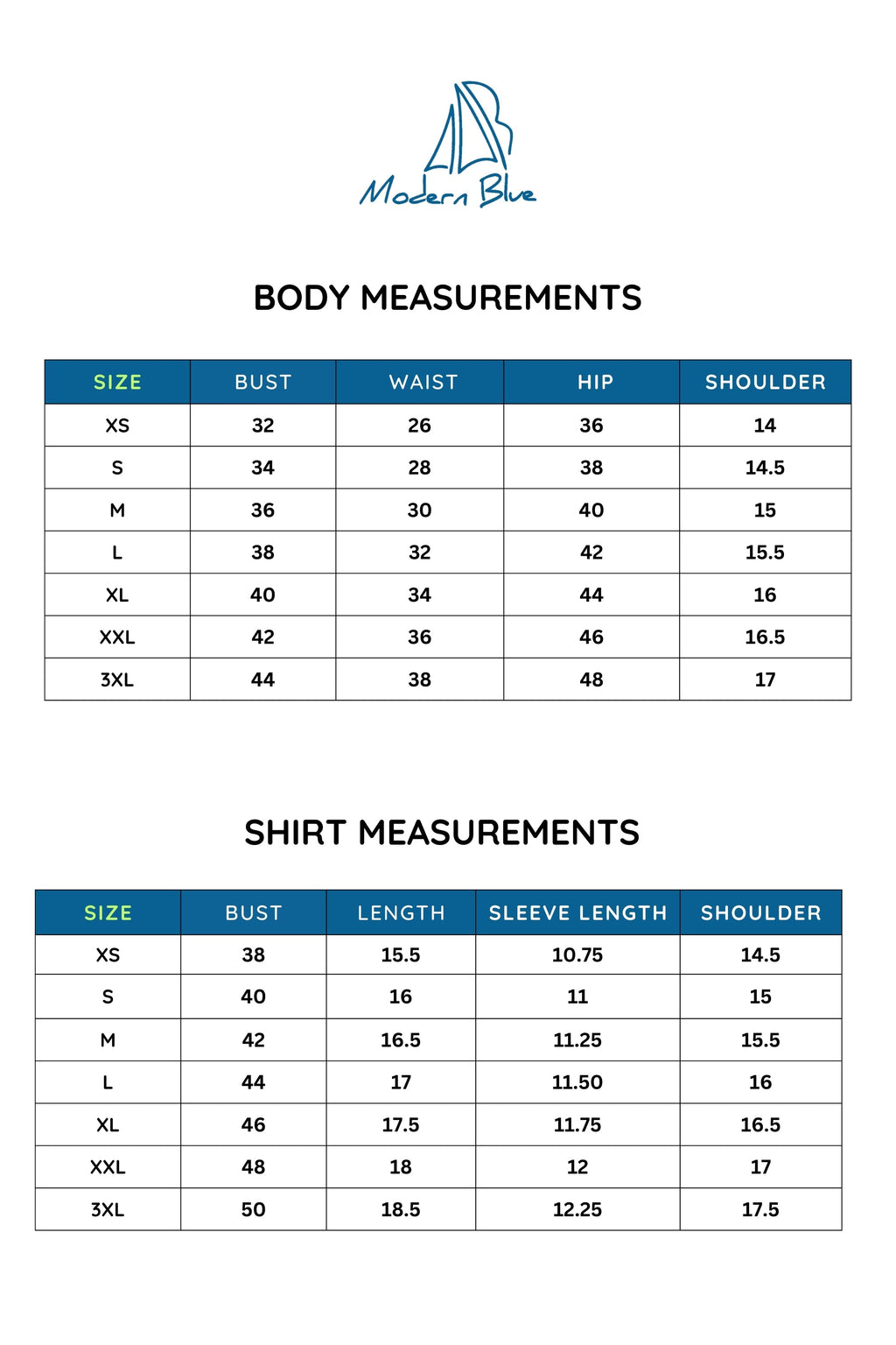 Size chart for Peach Perfect Wrap Top