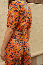 Load image into Gallery viewer, Peach Perfect Wrap Top - MODERN BLUE
