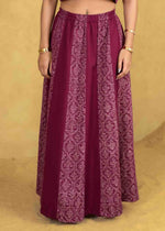 Load image into Gallery viewer, Phool Kali Handblock Printed Skirt - MODERN BLUE
