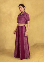 Load image into Gallery viewer, Phool Kali Handblock Printed Skirt - MODERN BLUE
