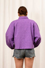 Load image into Gallery viewer, Roohani Oversized Handblock Printed Shacket - MODERN BLUE
