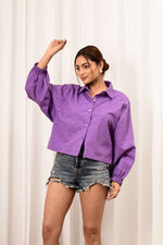 Load image into Gallery viewer, Roohani Oversized Handblock Printed Shacket - MODERN BLUE
