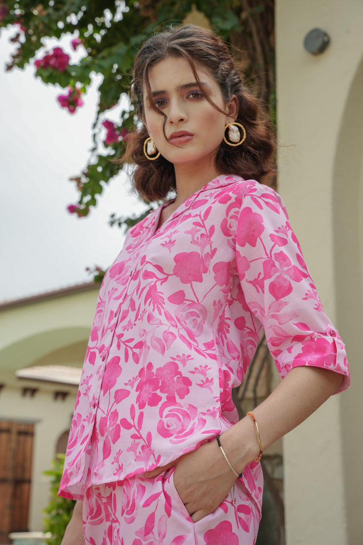 Rosé Reverie Co - ord Set - MODERN BLUE