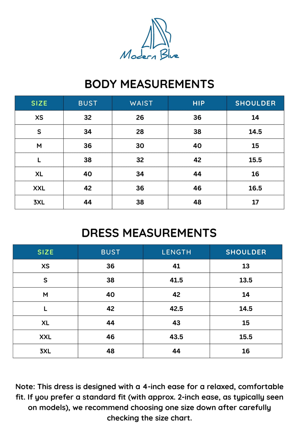 Size chart for Sutra Paneled Sleeveless Dress