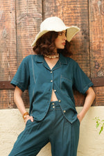 Load image into Gallery viewer, Teal Coast Shirt - MODERN BLUE
