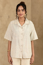 Load image into Gallery viewer, Umeed Handblock Printed Oversized Shirt - MODERN BLUE
