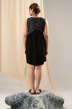 Load image into Gallery viewer, Zid Black Gathered Dress - MODERN BLUE
