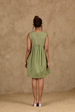 Load image into Gallery viewer, Zid Sage Green Gathered Dress - MODERN BLUE
