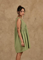 Load image into Gallery viewer, Zid Sage Green Gathered Dress - MODERN BLUE
