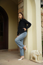 Load image into Gallery viewer, Carbon Black Corduroy Jacket - MODERN BLUE
