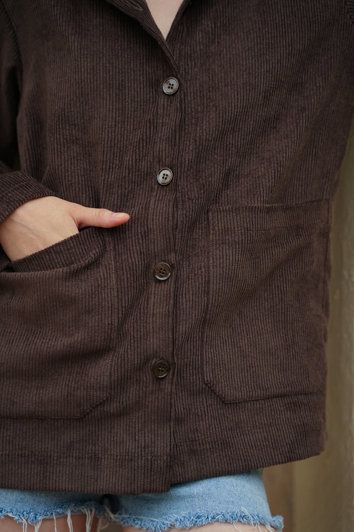 Mocha Brown Corduroy Jacket - MODERN BLUE