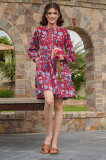 Load image into Gallery viewer, Scarlett Blossom Dress - MODERN BLUE
